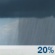 Slight Chc Showers. Chance for Measurable Precipitation 20%